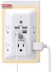 Surge Protector, Extender With Night Light, Addtam 5-OUTLET Splitter And. Fixed Price $24.12.
