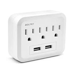 Usb Wall Charger Socket Extender - Featuring 2 Charging Ports, 3 Outlet P.... Fixed Price $15.63.