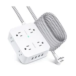10FT Long Surge Protector Power Strip, Extension Cord With 8AC Outlets And 4 .... Fixed Price $26.89.
