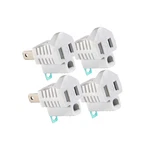 Maximm 2 Prong To 3 Outlet Adapter, Polarized Grounding 4 Pack, White. Fixed Price $16.99.