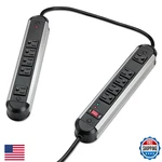 Fellowes 10-OUTLET Metal Split Surge Protector 6FT Cord 1250 Joules 99082. Fixed Price $73.87.