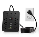 Transton 9 Outlet Surge Protector Power Strip Usb Ports Switch Control Black. Fixed Price $16.99.