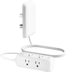 Olcorife, Flap Plug Power Strip With Cover, 6 Outlets, 3FT, White. Fixed Price $8.99.