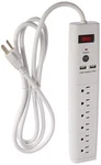 Office + Style 6 Outlet Surge Protector With Dual Usb Ports And Ft Cord, Wh.... Fixed Price $124.58.