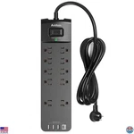 Addtam Power Strip Surge Protector - 10 Outlets, 4 Usb, 6FT Cord, 2700J, Etl. Fixed Price $40.92.