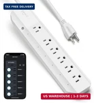 Geeni Smart Surge Protector Power Strip With 6 Wi-fi Controlled Outlets, Real-ti. Fixed Price $46.86.