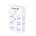 Addtam Multi Plug Wall Outlet, Surge Protector Mount 1C2A No Pd, White. Fixed Price $26.60.