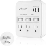 Alitayee Wall Outlet Extender Surge Protector, Usb Power Strips With White. Fixed Price $24.63.