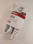 Hyper Tough 6 Outlet Power Strip W/ 8 Ft Cord, White *new. Fixed Price $7.00.