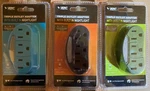 Vibe Triple Outlet Adapter With Built In Nightlight - Lot Of 3. Fixed Price $15.99.