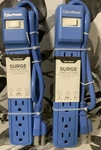 Cyberpower 2FT. Surge Protector, BLUE,6 Pack. Fixed Price $21.99.
