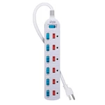 Kmc 6 Power Strip With Multi-outlet Independent Switches, White. Fixed Price $28.88.