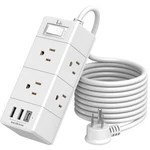 10FT Extension Cord Flat Plug Power Strip Tcstei 3SIDE Outlet Extender With .... Fixed Price $27.68.