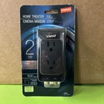 Staples 2 Outlet 1500 Joules Home Theatre Surge Protector Coaxial Protection. Fixed Price $14.47.