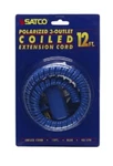 Blue Polarized 3-OUTLET Coiled 12-FT Extension Cord 16/2 SPT-2 New Satco 93-179. Fixed Price $49.95.