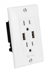 Steren Ac Wall Plate With Dual Usb Charging Ports - White. Fixed Price $14.00.