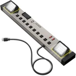 Zesen 10-OUTLET Power Strip With Led Worklight Surge Protector 4FT Cord .... Fixed Price $104.86.