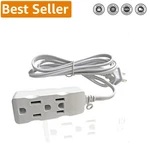 3-OUTLET Surge Protector Power Strip With Foldable Design & Usb Ports In White. Fixed Price $13.49.