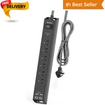 Surge Protector Power Strip Extension Cord With 6 Ac Outlets 4 (2 Usb-c. Fixed Price $22.16.