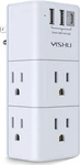 Usb Multi Outlet Extender - Yishu Surge Protector With Rotating Plug, 6 Ac. Fixed Price $13.92.