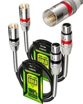 Foboiu Xlr Cables 3FT 2 Pack,short Microphone With Feet, Black. Fixed Price $22.02.