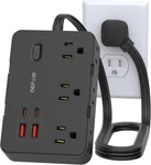 Depow Surge Protector Power Strip, 3 Ft Extension Cord With 6 Ac Outlets 4 Usb. Fixed Price $27.54.