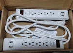 Kmc 4-OUTLET Surge Protector Power Strip With 2-PORT Usb Charging 2-PACK White. Fixed Price $19.99.
