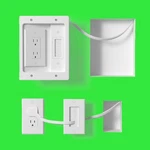 In-wall Cable Management Kit Recessed Outlet, Tv Hider, 9.8FT CORD,2 Ac. Fixed Price $24.99.