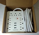Power Strip With Surge Protector, 9 Sockets 3 Usb Ports, 5FT Extension Cord. Fixed Price $19.75.