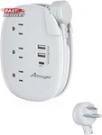 Alitayee Usb Portable Travel Power Strip With 3 Outlets Ports Fast Charg. Fixed Price $21.35.