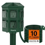 Outdoor Power Strip Waterproof 10FT Heavy Duty 6 Outlets 15A Flexoria Extension. Fixed Price $59.99.