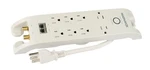 Magnavox 8 Outlets Extension Socket With Surge Protection Power Strip Flat Ty.... Fixed Price $24.99.