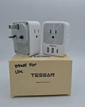 2PK Of Tessan Travel Plug Adapter Usb ,international (open Box). Fixed Price $20.75.