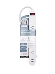 Utilitech 4FT 6-OUTLET 1800 Joules 1875-WATT White Indoor Usb/ac Surge Protector. Fixed Price $23.99.