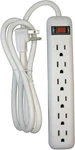 Units 8FT 14/3 Sjt Cord Flat Plug 6-OUTLET Power Strip, White, CP30004. Fixed Price $67.99.