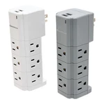 Tech Impressions 2-PACK Swivel Power Strips For Up To 11 Devices White/gray New. Fixed Price $29.99.