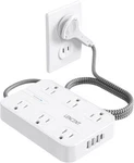Lencent 2 Prong Power Strip, 3 To - 6 Ft Ac 4 Usb, White. Fixed Price $39.10.
