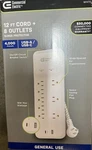Commercial Electric Braided Cord 8-OUTLET Surge Protector With Usb White 12 Ft. Fixed Price $22.75.