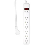3 Ft. 6-OUTLET Power Strip Surge Protector, White. Fixed Price $18.99.