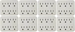 Kab CT-027W 15A 125V White 6 Way Electrical Tap Outlet Plug Adapters 8 Pack. Fixed Price $64.93.