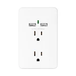 Commercial Electric 2-AC Outlet 2-USB 4.2 Amp Shared, White. Fixed Price $9.72.
