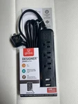 Power Strip Globe Designer, 3 Outlets, 2 Usb New. Fixed Price $17.97.