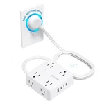 Trond 360 Rotating Flat Plug Power Strip, 5FT Extension Cord White. Fixed Price $19.90.