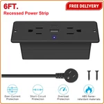 Recessed Power Strip W/ Usb-c Flush Mount Desk Hidden Outlet For Table Furniture. Fixed Price $32.99.