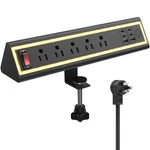Nyytge Desk Clamp Power Strip With Nightlight, 5 Outlets & 6 Usb Ports, Black. Fixed Price $41.94.