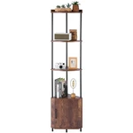Vevor 5 Tier Corner Shelf Tall Stand With Led Light & Doors Narrow Rack. Fixed Price $55.99.