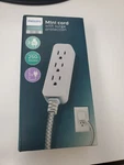 2C7 - Philips Mini Cord With 250J Surge Protection Home Power Elite White. Fixed Price $11.99.
