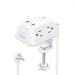 Desk Clamp Power Strip, Surge Protector With 5 Ac Outlets And 3 Usb Ports,. Fixed Price $40.28.