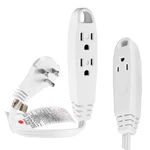 Fiiman Feet 3 Outlet Power Strip Short Extension Cord 1FT, White. Fixed Price $12.99.