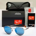Ray-ban Sunglasses Jack Ii Titanium Mirror Blue Silver Grey 8265 3139/O4 51MM. Fixed Price $302.72.